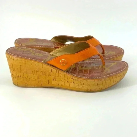 SAM EDELMAN WEDGE  THON SANDALS - Picture 2 of 6